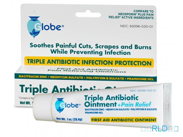 GLOBE三重抗生素+止痛双效软膏（GLOBE Triple Antibiotic + Pain Relief Dual Action Ointment）