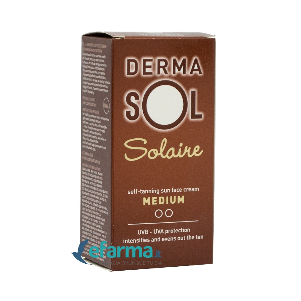 Dermasol Solaire Crema Viso Autopigmentante Protezione Media 40 ml